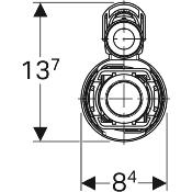 GEBERIT 282.000.21.3 TYPE 290 Mécanisme de chasse, rinçage simple touche, interrompable.