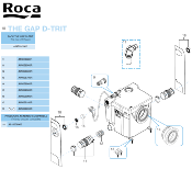 ROCA A818006000 D-TRIT/THE GAP - BROYEUR COMPLET POUR CUVETTE WC THE GAP.