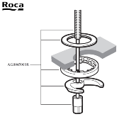 ROCA AG0045903R Kit fixation robinet M10X53.