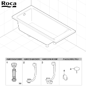 ROCA A505000700 BECOOL - BOUTON DE COMMANDE + CLAPET VIDAGE BALNÉO, CHROMÉ.