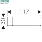 HANSGROHE 28685000 UNICA E et F - Porte-savon UNICA, transparent.