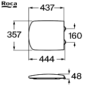 ROCA A801380004 SIDNEY - ABATTANT WC BLANC.