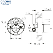 GROHE 33962000 CORPS ENCASTRÉ POUR MITIGEUR MONOCOMMANDE.