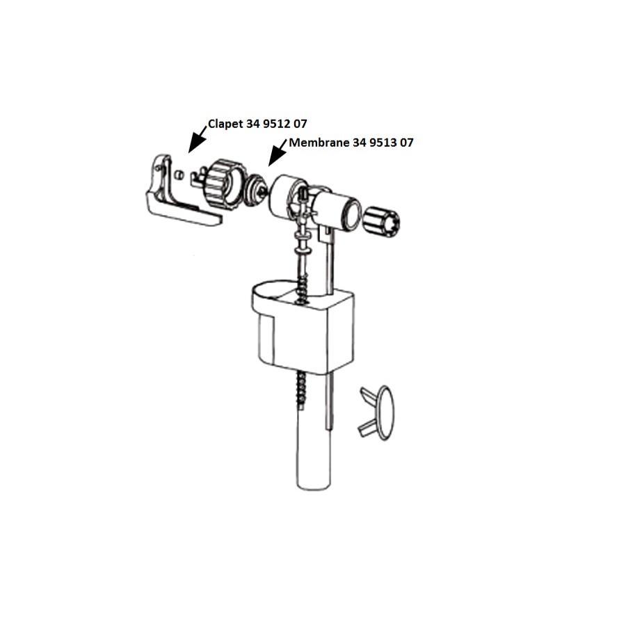 Siamp - Membrane pour robinet 95/99 SIAMP 34951307 - Accessoires de  sèche-serviette - Rue du Commerce