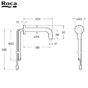 ROCA A5A3543C00 LOFT-E  ROBINET ÉLECTRONIQUE ENCASTRÉ - EAU MITIGÉE - ALIMENTATION PAR PILES.