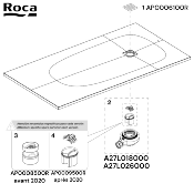 ROCA A27L026000 VIDAGE DOUCHE 90 MM. SANS COUVERCLE. HAUTEUR 6 CM.