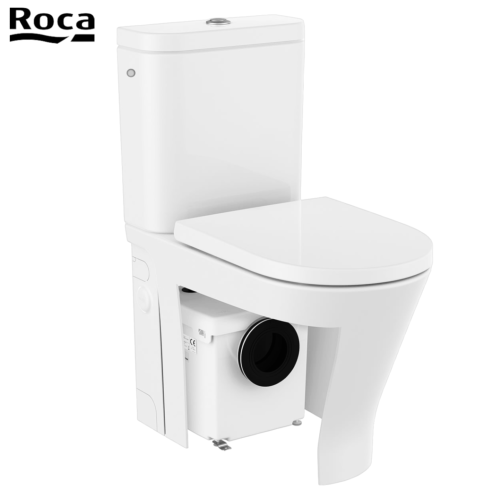 ROCA A34T0N2000 THE GAP/D-TRIT - Pack WC avec Broyeur intégré (400W) dans le pied de la cuvette