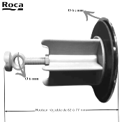 ROCA AG0109000R Clapet de vidage Ø60 1" 1/4 pour lavabo et bidet.