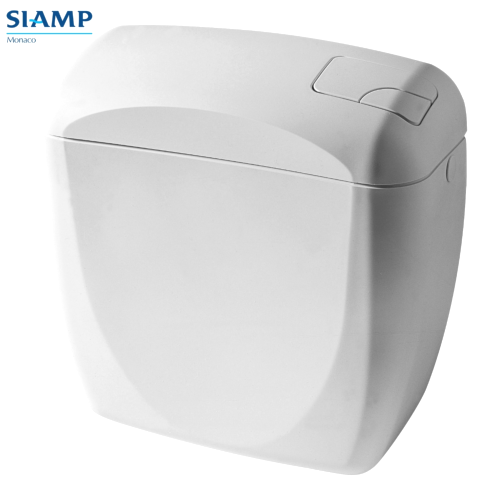 SIAMP 31 5010 10 Réservoir de chasse attenant Double Volume RONDO Blanc.