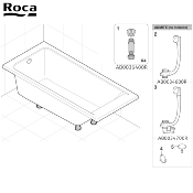 ROCA AB0045100R GENOVA-N BTA KIT 4 PIEDS BAIGNOIRE.