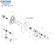 GROHE 47143000 Rosace chromée pour ECTOS 19675 et 19676.