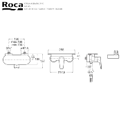 ROCA A5B4961TP0 ATLAS - TABLETTE CLIPSABLE POUR MITIGEUR DOUCHE.