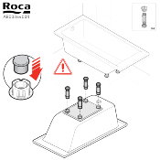 ROCA AB0045100R GENOVA-N BTA KIT 4 PIEDS BAIGNOIRE.