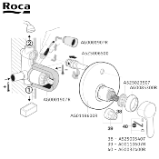 ROCA A5A0A09C00 L20 - MITIGEUR BAIN DOUCHE À ENCASTRER. CHROMÉ.