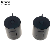 ROCA AG02216NBR VICTORIA-T - KIT CROISILLON THERMOSTATIQUES ET FLUX POUR COLONNE DE DOUCHE NOIRE.