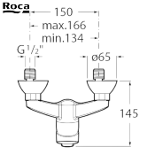 ROCA A5A2125C0F VICTORIA-N MITIGEUR DOUCHE MURAL.