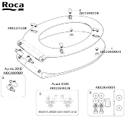 ROCA AI0016400R VICTORIA 05 - KIT FIXATION CHROMÉ ABATTANT WC.