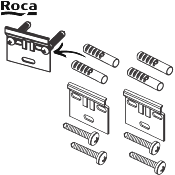 ROCA AU0013300R KIT FIXATION MURALE POUR  MEUBLE.