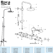 ROCA AG0190800R LOFT - KIT CROISILLON COLONNE DE DOUCHE.