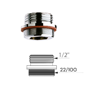 DELABIE 969020.2P Réduction de bec M1/2" - M20/100.