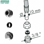 HANSGROHE 94158000 Kit de 2 raccords Femelle 3/8".