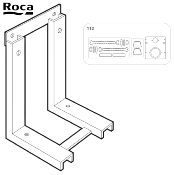 ROCA A822091001 IN-WALL SYSTEMS - EQUERRES DE SOUTIEN POUR FIXATION  BIDET ET WC.