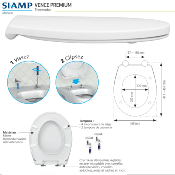 SIAMP 95 9005 10 Abattant WC Vence Premium.